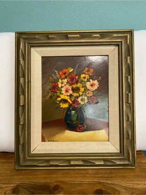 Vintage Floral Oil Painting